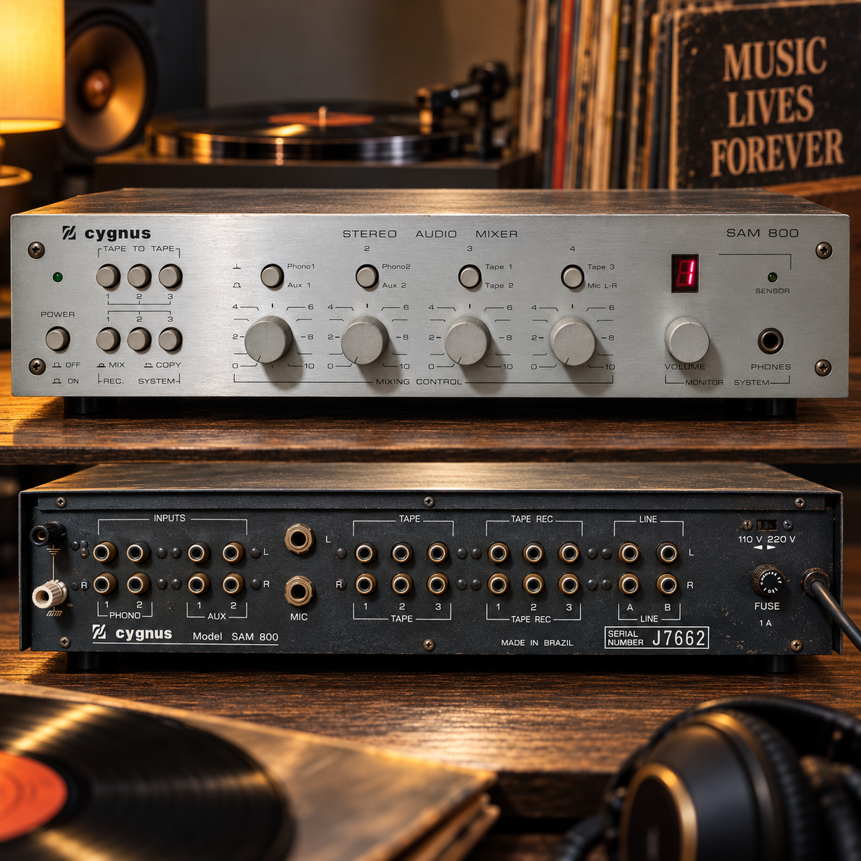 Cygnus SAM 800 – Raro Mixer Stereo Vintage 4 Canais com Matriz de Mixagem