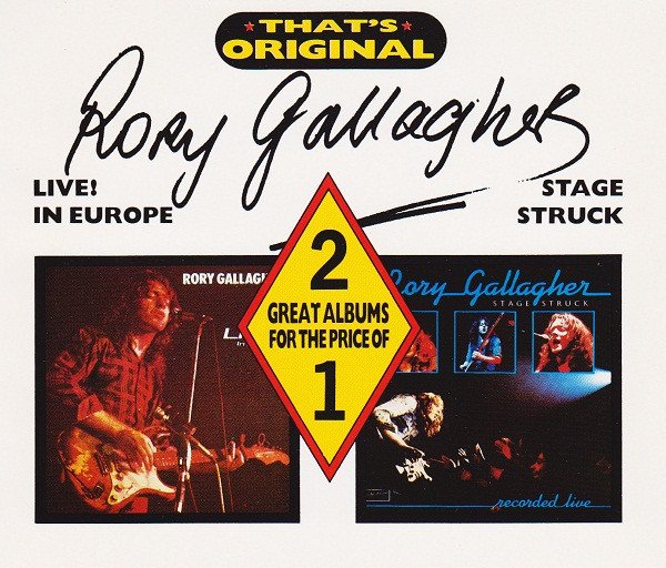 CD Rory Gallagher | Live! In Europe + Stage Struck 2 CDs AAD Import (1972-1979 Press 1989) /NM (Near Mint) de Época R$239